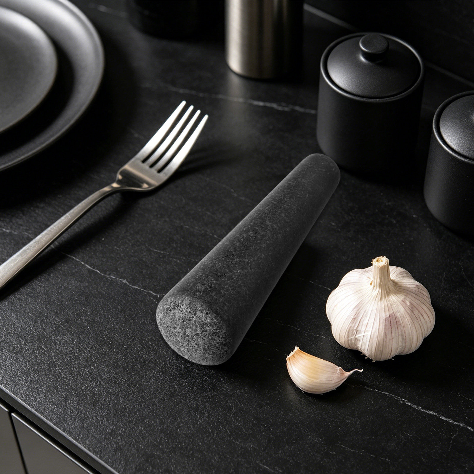 Mortar Pestle Granite - Pestello in granito per macinare spezie,