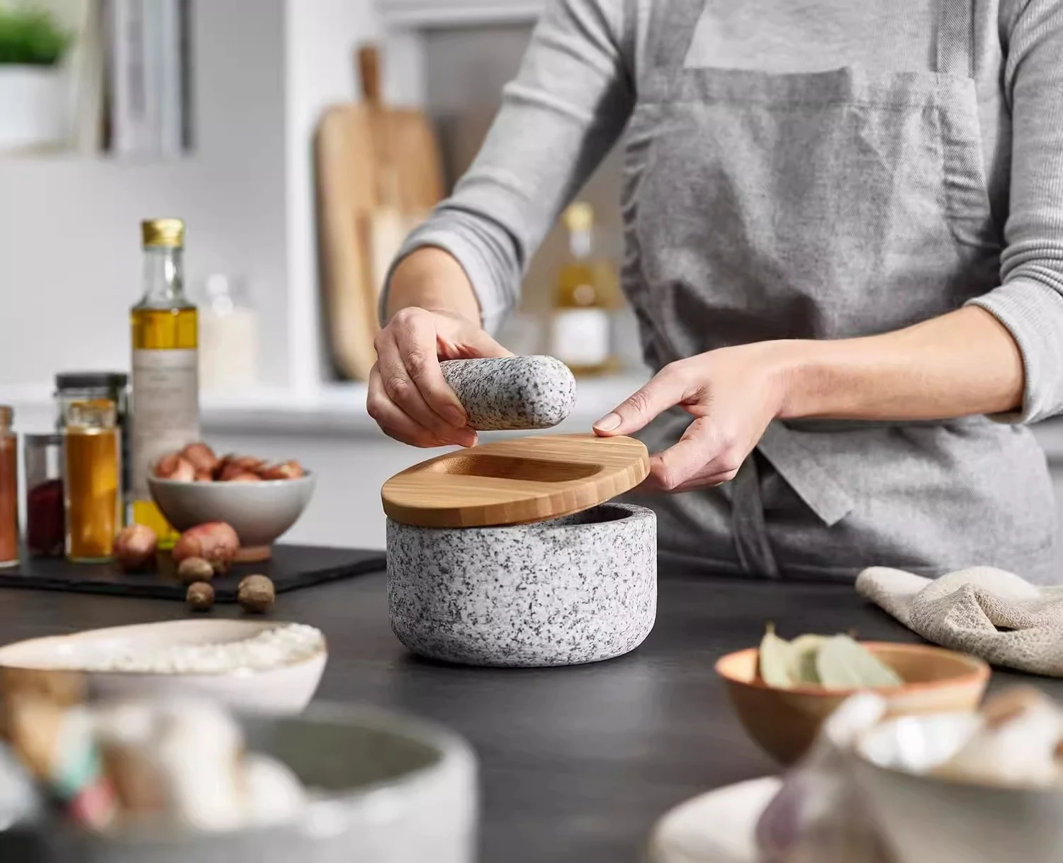 Pestello in granito con rivest - Mortar Pestle Granite recensione e prezzo